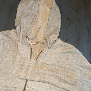 Altar'd State Cream Knit Hoodie Full Zip Jacket